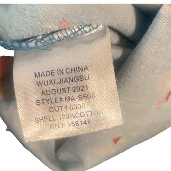 NWT Maisonette Blue Polka Dot Mushroom Print Collar blouse prairie Cotta… - Picture 6 of 10